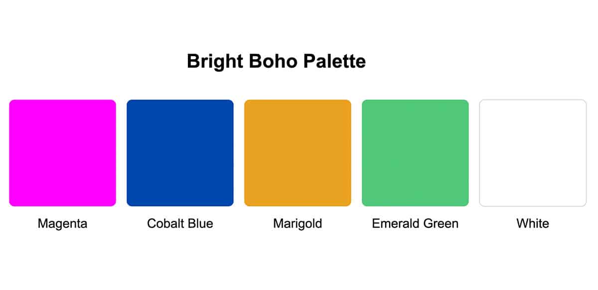 Bright Boho Colour Palette