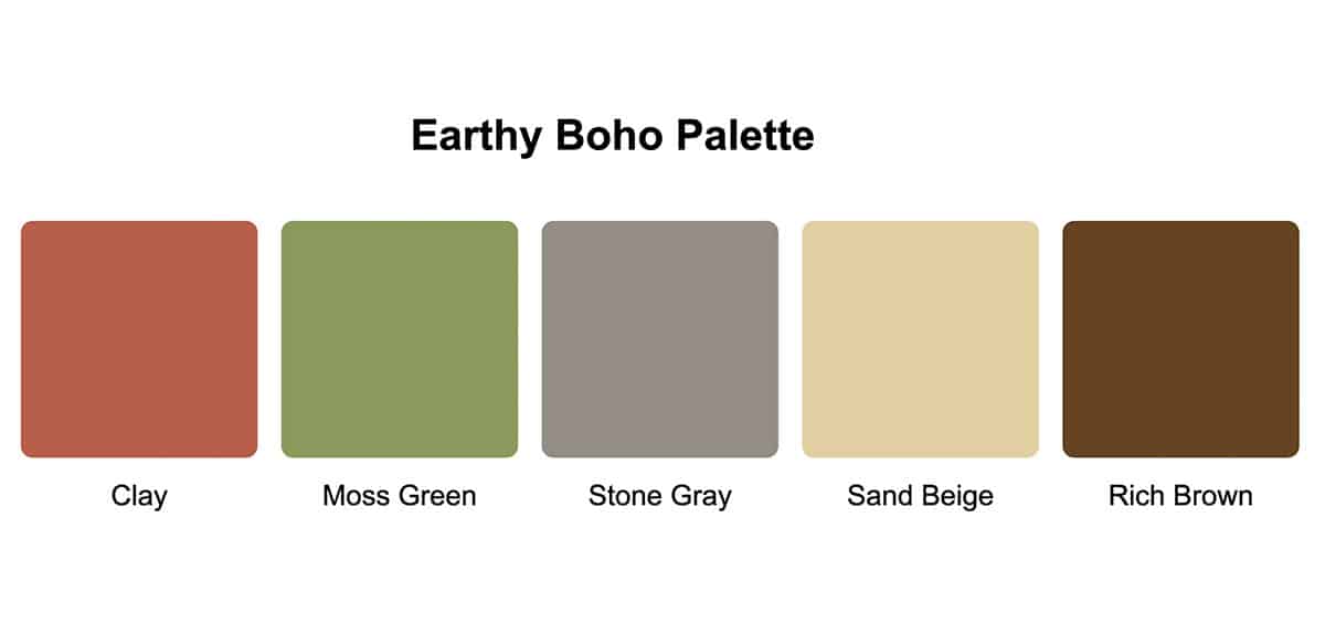 Earthy Boho Colour Palette